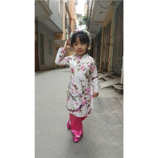 Áo Dài BG Gấm Hoa Đào