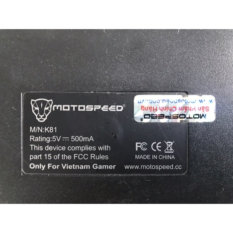 Phím Cơ Motospeed K81 ( Đã Qua Sử Dụng )