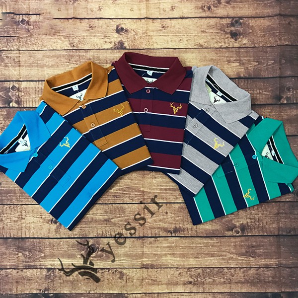 ÁO THUN NAM PHỐC SỌC THÊU LOGO CỰC ĐẸP THUN 100% COTTON CO DÃN 4 CHIỀU_SOCYES213