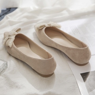 Giày búp bê da lộn nơ vát BIG SIZE 35-42