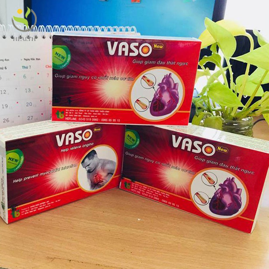 Viên uống Vaso New giúp tim mạch khỏe mạnh giảm nguy cơ nhồi máu cơ tim hộp 30 viên - Healthy Pharmacy