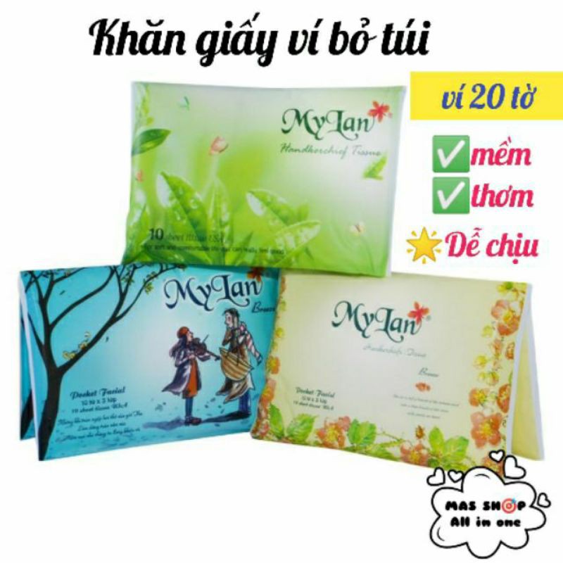 ✅ Khăn Giấy Khô MY LAN(20 tờ)