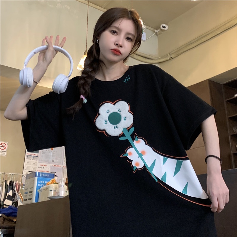 Áo Thun Ngắn Tay Dáng Rộng Thời Trang Dành Cho Nữ