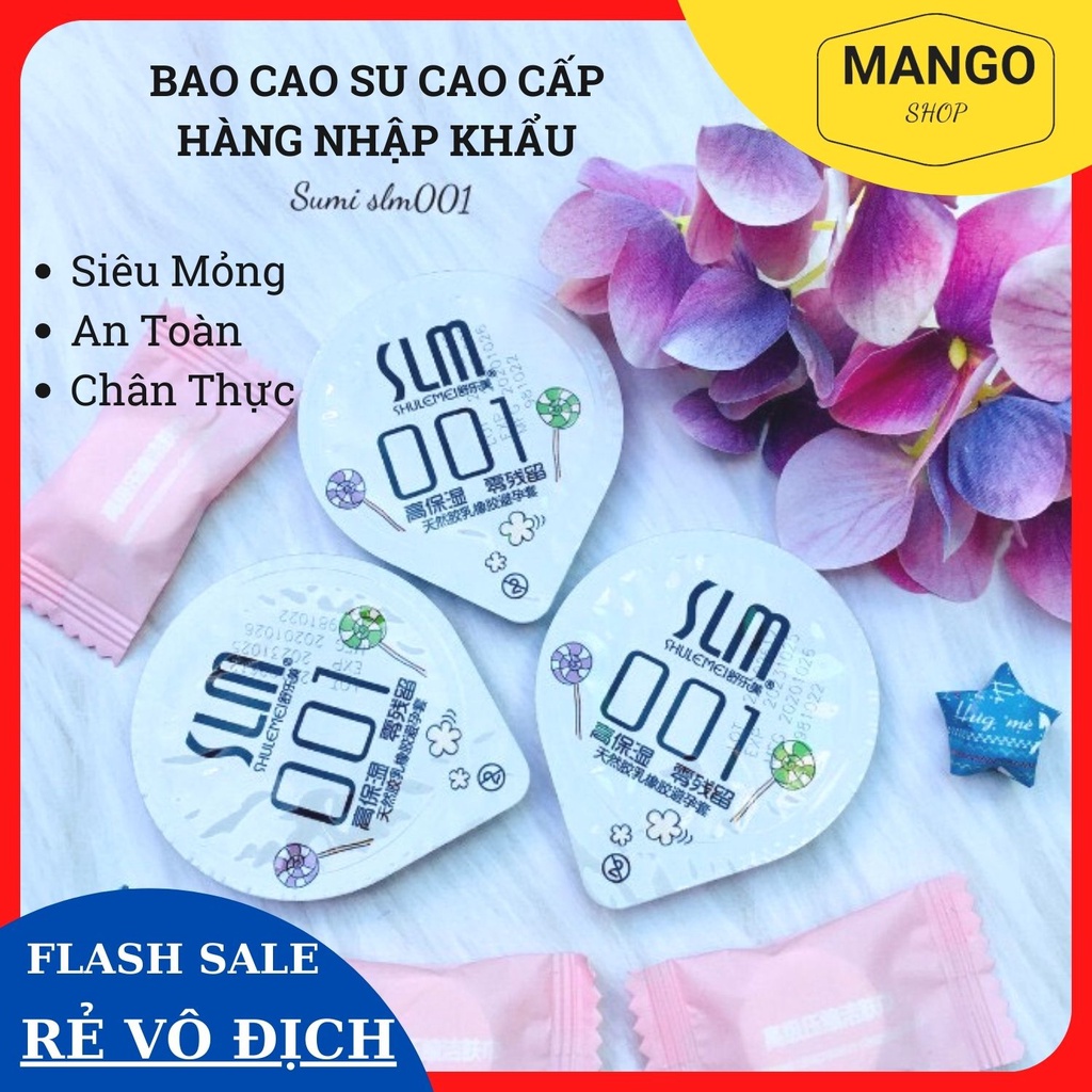 bao cao su gốc nước SLM hàng nội địa đạng cốc nhiều nước cho cảm giác chân thật