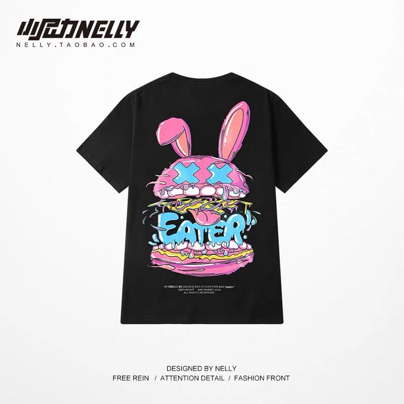 [FREESHIP](CÓ SẴN)HÀNG CHÍNH HÃNG Áo thun NELLYHEYBIG unisex,hoạ tiết hình Eater động vật nè lưỡi mã THDX6136AZ.