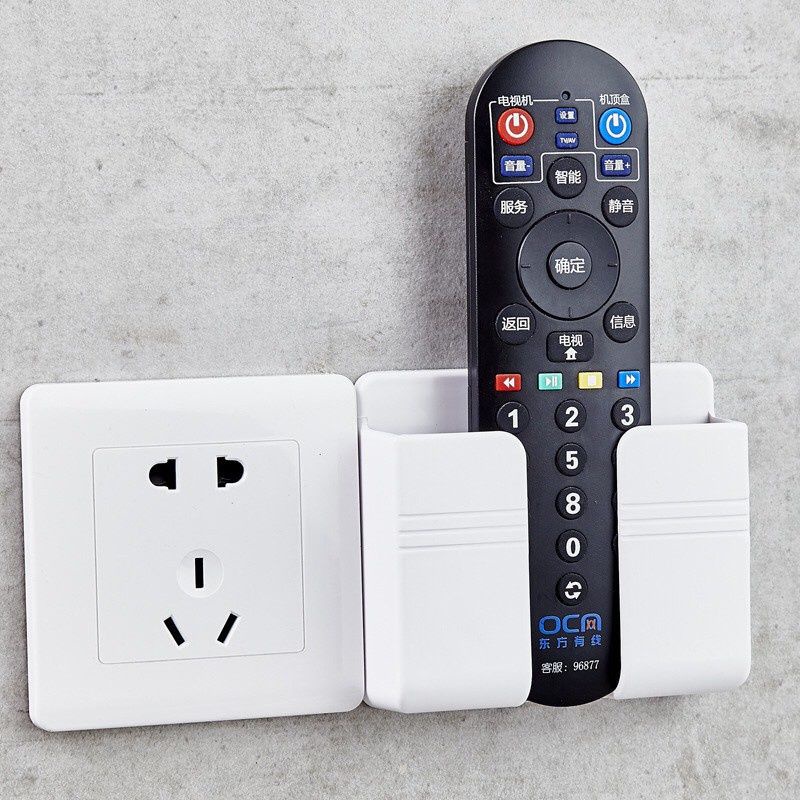 Kệ để điện thoại sạc pin, để remote dán tường đa năng
