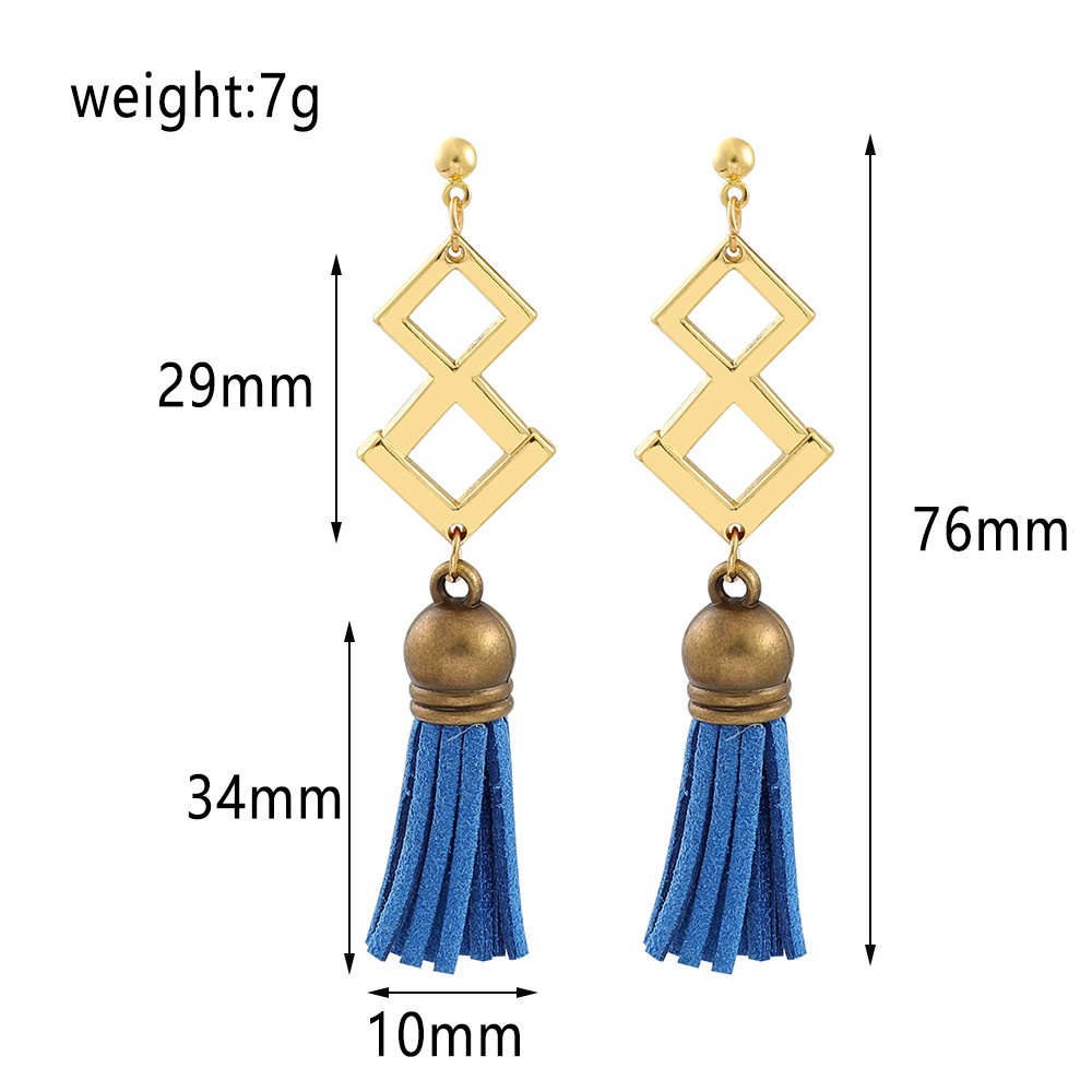 ✨Cổ Phiếu Sẵn Sàng ✨Khuyên Tai Dạng Móc Tua Rua Dài Phong Cách Anime Genshin Thời Trang