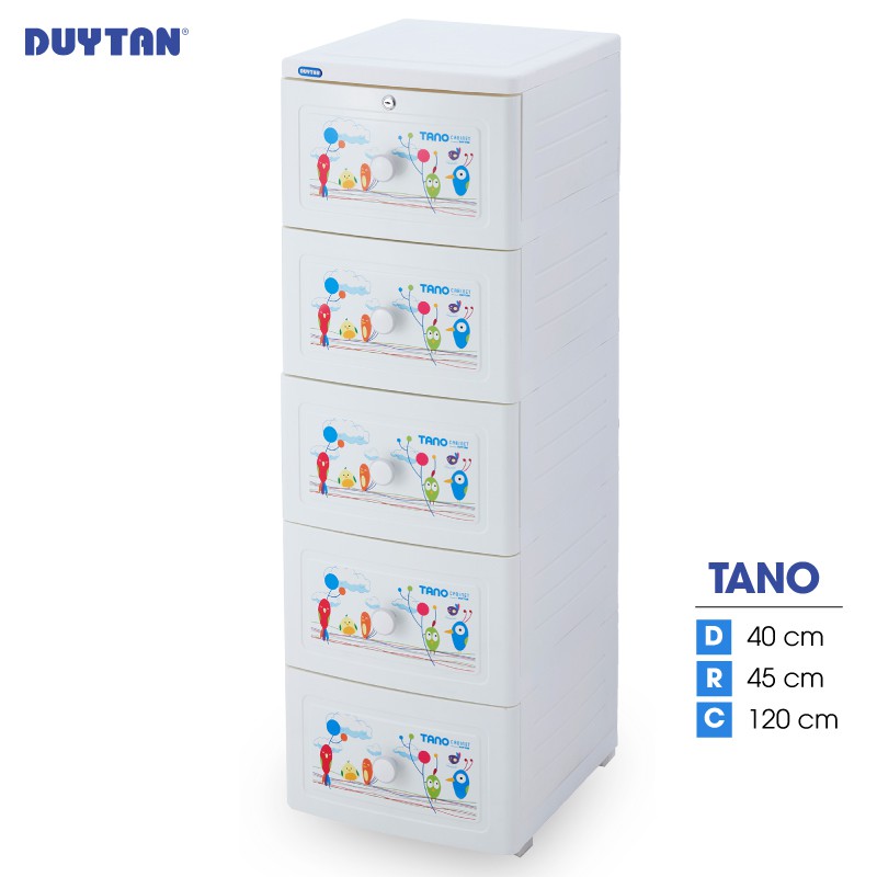 Tủ nhựa Duy Tân Tano 5 ngăn - Nhiều hoa văn