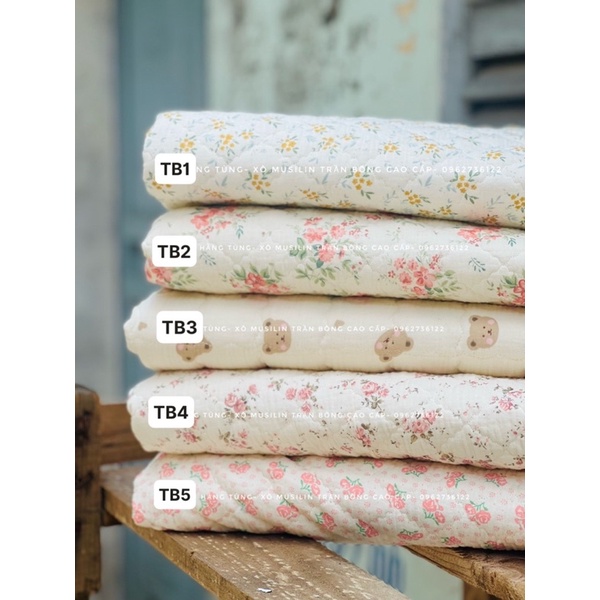 Vải Xô musilin trần bông cao cấp