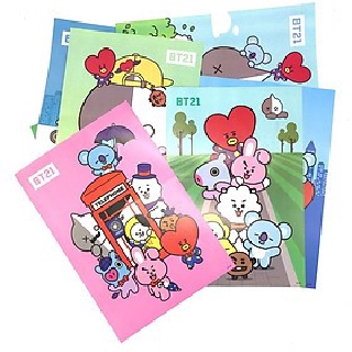 Set poster 8 tấm BT21 đẹp