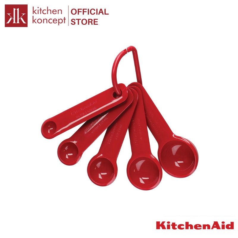 KitchenAid - Bộ muỗng đong định lượng màu đỏ - 5 cái