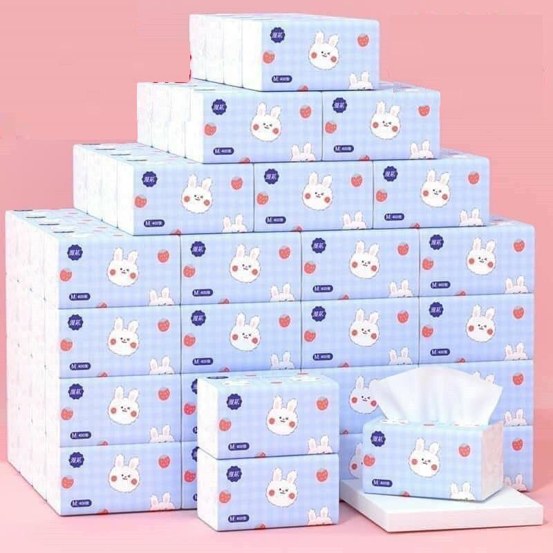 THÙNG 40 GÓI GIẤY ĂN RÚT HÌNH THỎ NỘI ĐỊA