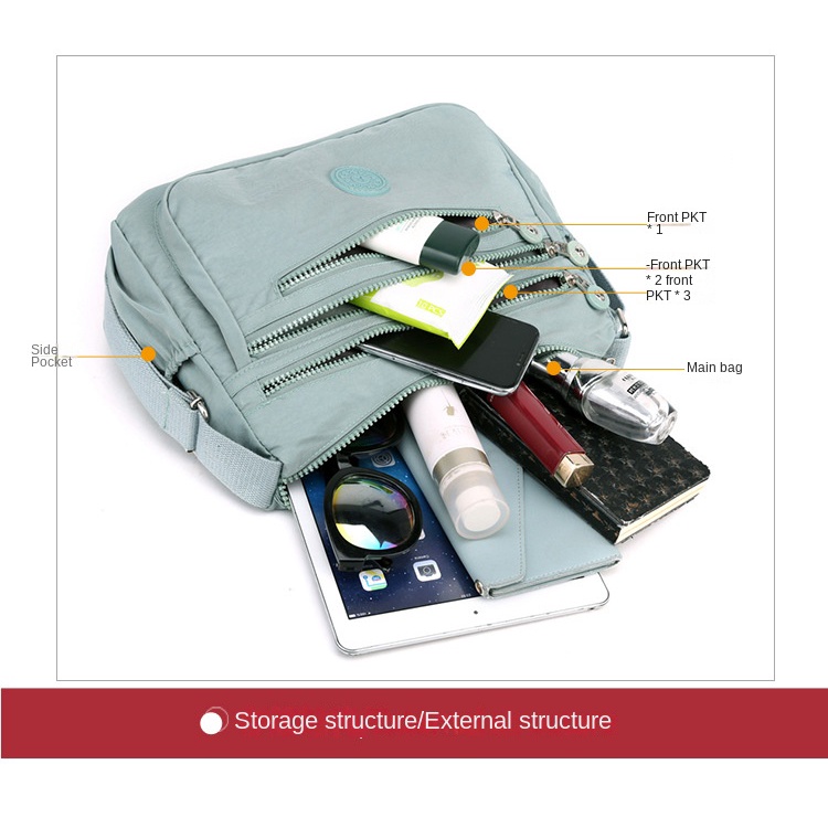 Túi Đeo Chéo Vai Đựng Mỹ Phẩm Bằng Polyester Thời Trang Dành Cho Nữ