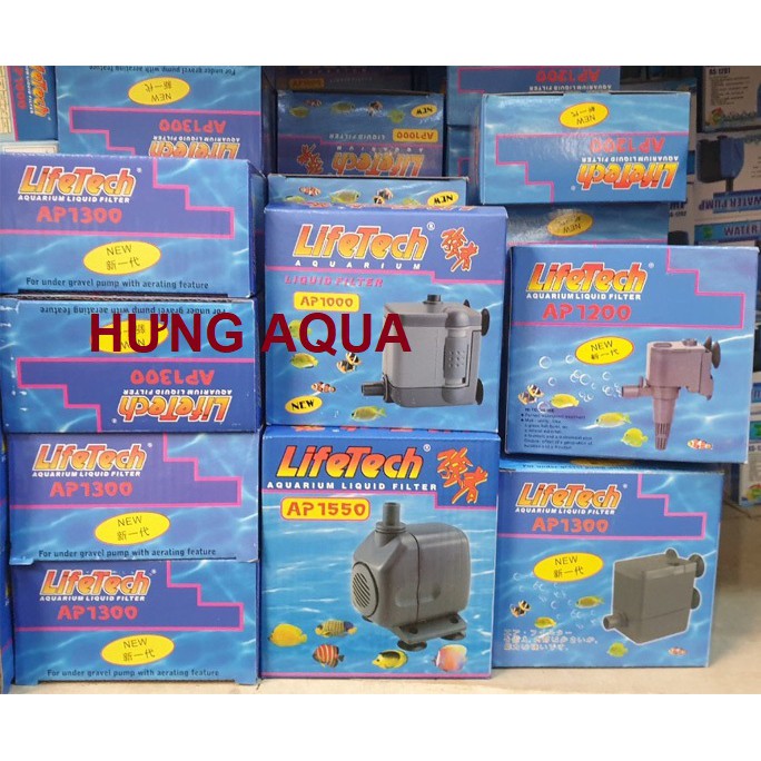 Máy bơm nước hồ cá, bơm bể cá, hòn non bộ, tiểu cảnh Lifetech AP 1000 1200 1300 1550 chạy êm khỏe