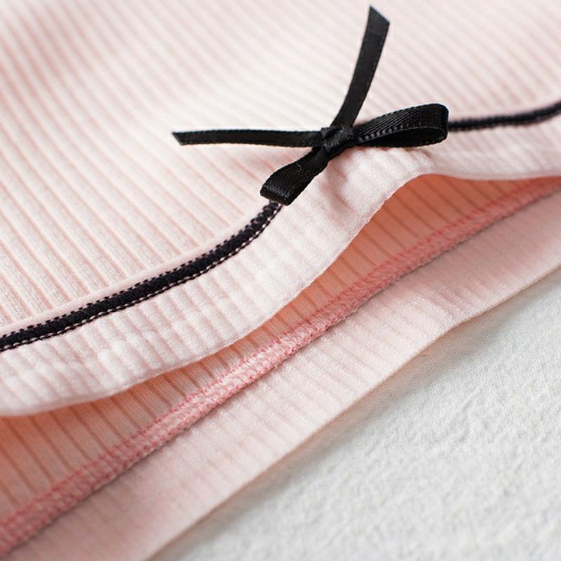 Quần lót nữ cotton tăm tre đính nơ dễ thương thoáng khí kháng khuẩn EVA QLTG | BigBuy360 - bigbuy360.vn