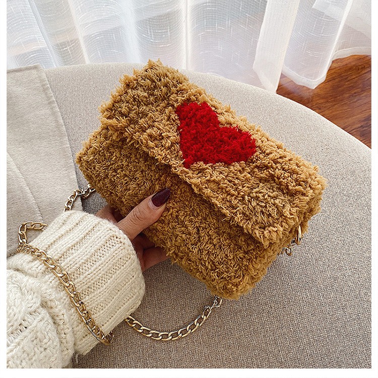 [Có video hướng dẫn] Túi tự đan len phối màu, set nguyên liệu đan túi,San hô lông cừu tình yêu