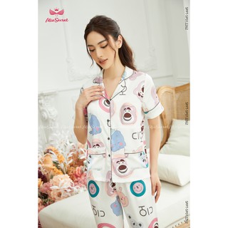 Bộ Pijama Gấu Voi Trắng
