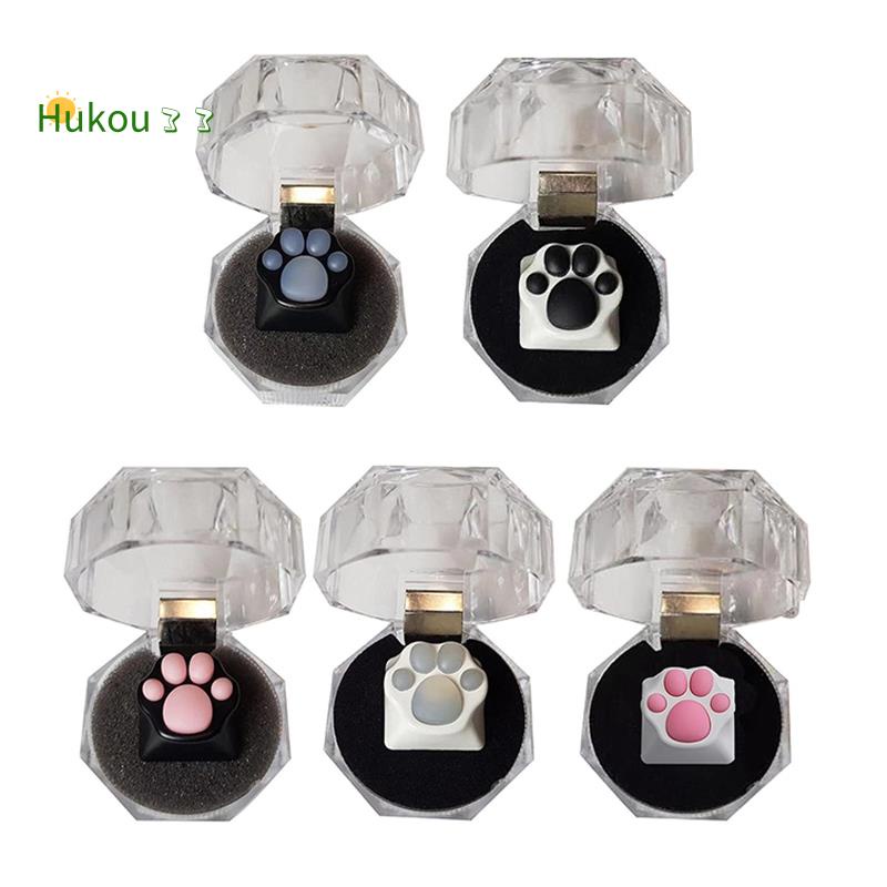 Cat Claw ESC Keycap PBT + silicone Keycap for Mechanical Keyboard-Transparent&White