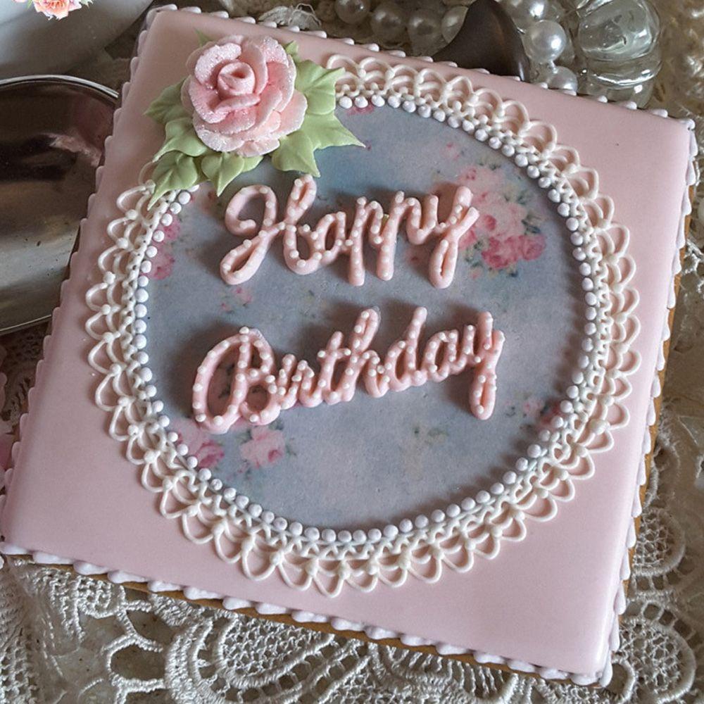 Khuôn Silicone Tạo Hình Chữ Happy Birthday Trang Trí Bánh Kem