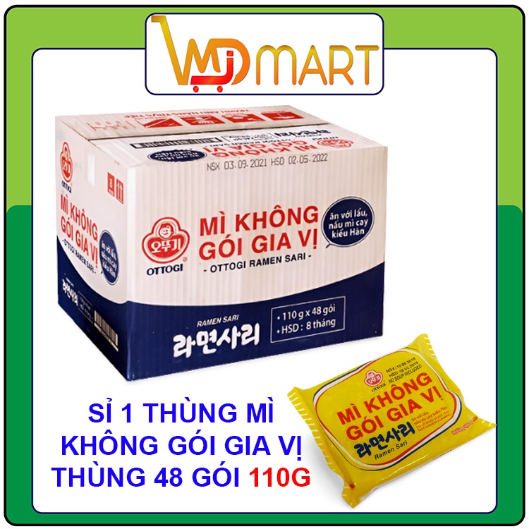 SỈ 1 THÙNG MÌ KHÔNG GIA VỊ HÀN QUỐC 48 gói/ 1 gói 110G