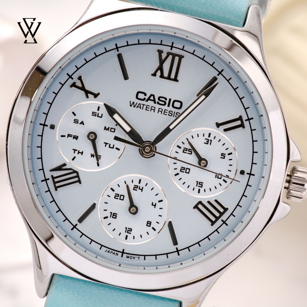 Đồng Hồ Quartz Nữ Casio WATCHSTORE LTP-V300L-2A3UDF Thiết Kế Kính Khoáng 33mm, Dây Đeo Da Và Vỏ Thép Không Gỉ