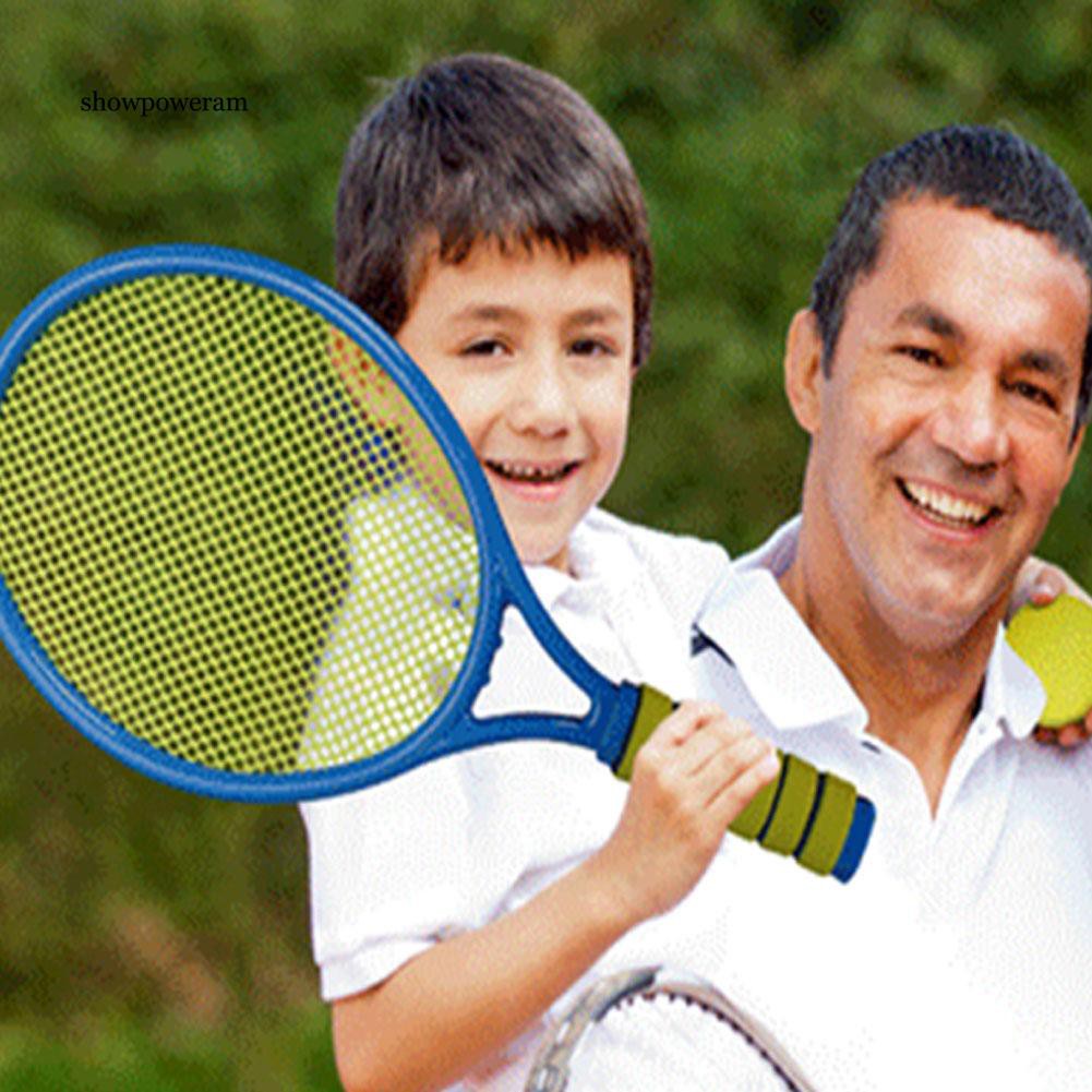 Bộ 2 vợt tennis nhựa + 2 bóng nhựa nhiều màu sắc dành cho các bé