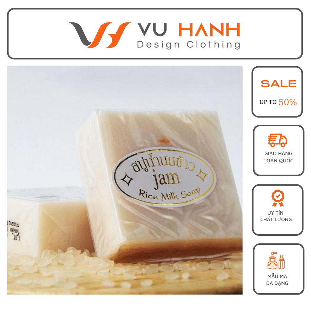 COMBO 12 bánh Xà Phòng Cám Gạo Thái Lan JAM RICE MILK SOAP | Shop Vũ Hạnh