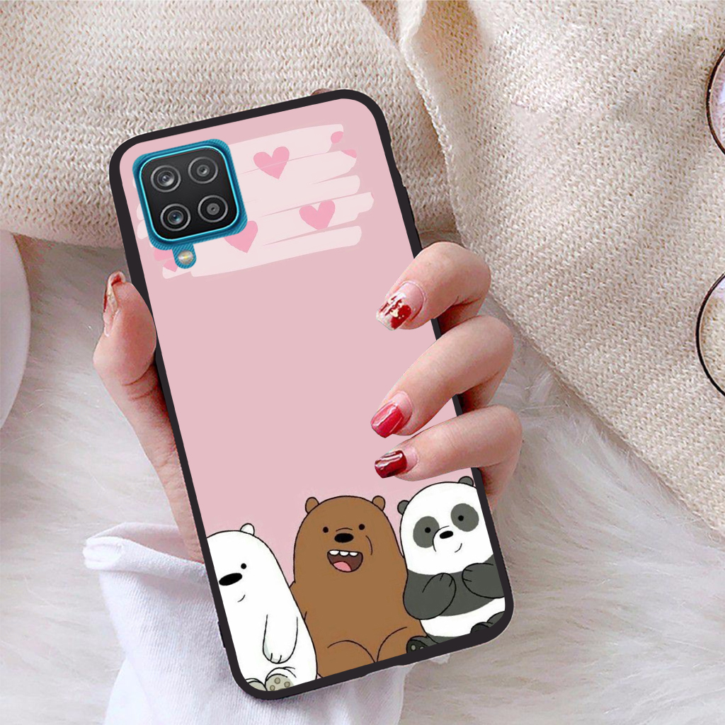 Ốp lưng Samsung Galaxy A12 viền dẻo TPU BST Gia Đình Nhà Gấu