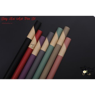 GIẤY GÓI HOA - HAI MẶT VÂN GỖ