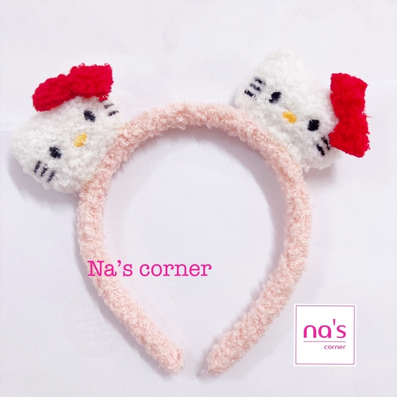 Cài tóc băng đô bờm tóc thú mèo bông hello kitty
