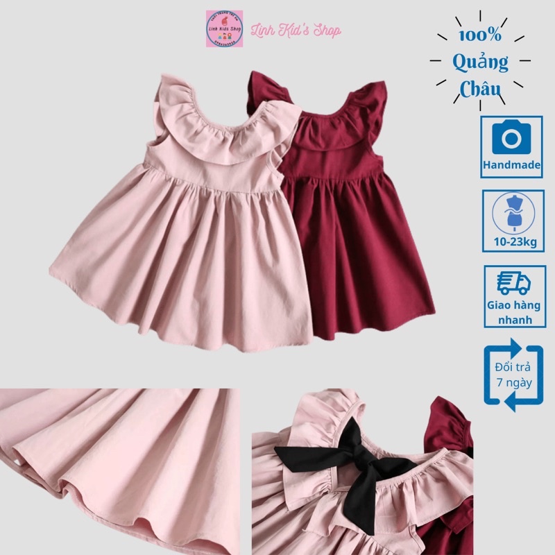 Váy công chúa babydoll Quảng Châu cao cấp cho bé gái 10-23kg