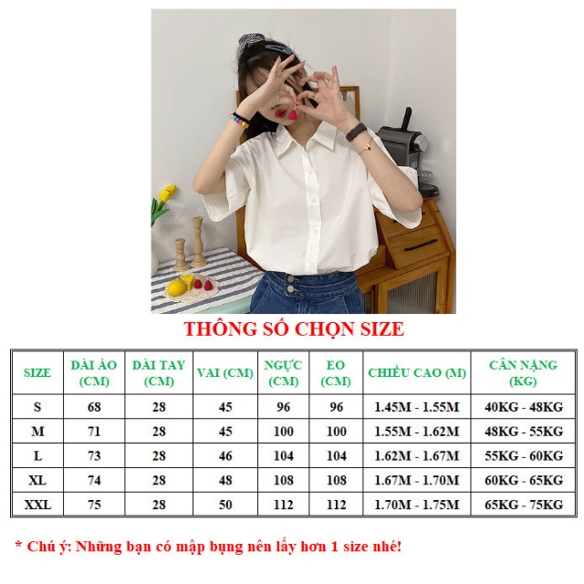 Áo sơ mi nữ rộng tay ngắn đi học đi làm đi chơi chuẩn form Hàn Quốc vải lụa mềm mịn ít nhăn MRN03