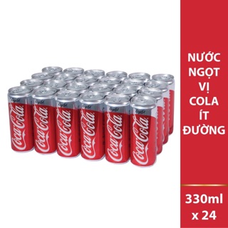 Thùng 24 lon coca light ít đường