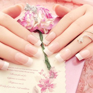 Bộ 24 Móng Tay Giả Viền Trắng