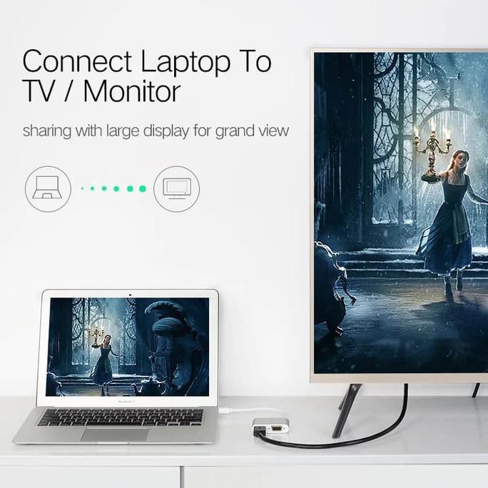 Bộ Chuyển Đổi Thunderbolt Mini Sang Hdmi & Vga 2 Trong 1 Oiha X Ugreen Đen | BigBuy360 - bigbuy360.vn