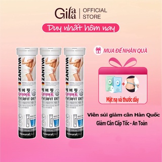 Viên sủi giảm cân Zantiva - Everfit Diet, Eo thon dáng đẹp giảm mỡ bụng, lọ 20 viên xuất xứ từ Đức