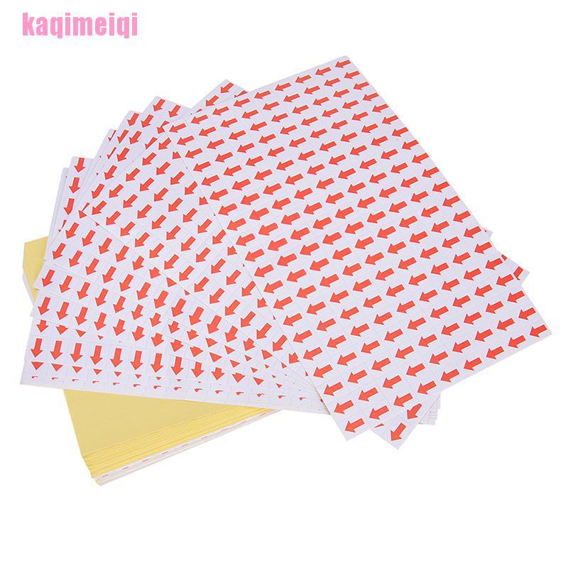 Set 10800 Miếng Dán Đánh Dấu Sương Mù Hình Mũi Tên Màu Đỏ 10x12mm