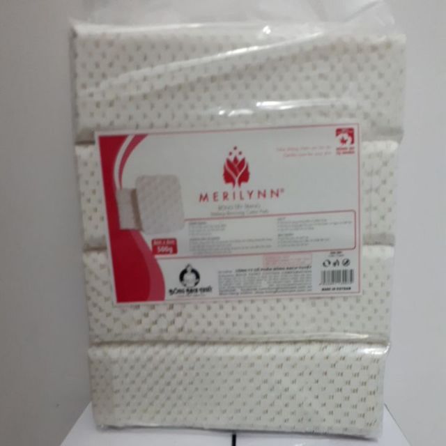 Bông tẩy trang Merilynn - Bông Bạch Tuyết : 6× 6 cm ( 500g& 1 kg) | BigBuy360 - bigbuy360.vn