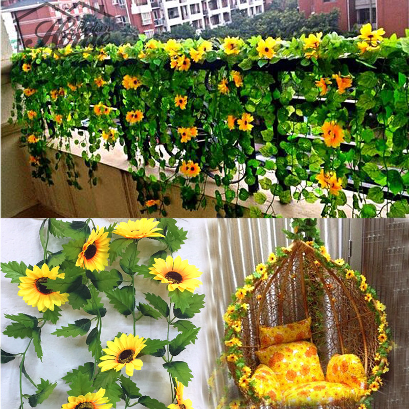 Dây Hoa Hướng Dương Giả Dùng Trang Trí