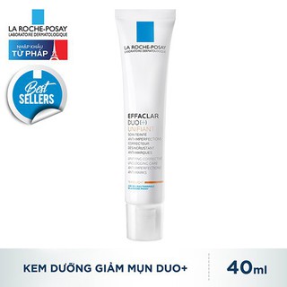 KEM GIẢM MỤN CÓ MÀU EFFACLAR DUO(+) UNIFIANT laroche posay Giảm mụn, ngăn ngừa vết thâm & thông thoáng lỗ chân lông