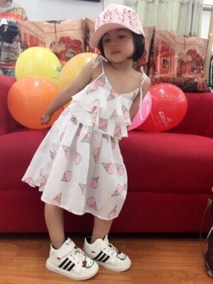 Set đầm bé gái và áo yếm