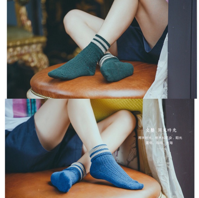 Tất Vớ Len Sọc Vintage Cao Cổ Hàn Quốc Nhiều Màu Cho Nam Và Nữ Chất Len Dày Dặn Ấm Áp Mùa Đông Co Giãn 4 Chiều Mơ House