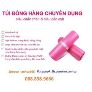[NHIỀU SIZE] Túi đóng hàng PE (chuyên dụng, bảo mật, chống nước) màu hồng thay thùng carton túi đóng hàng phụ kiện
