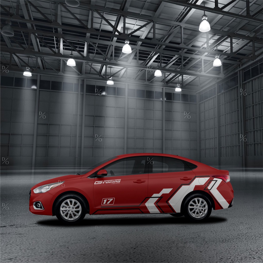 Tem sườn dán xe Hyundai Accent HA-011 - Thiết kế tem theo yêu cầu