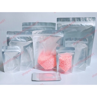 0.5kg túi zip bạc mặt trong - mặt bạc nhìn thấy sản phẩm bên trong