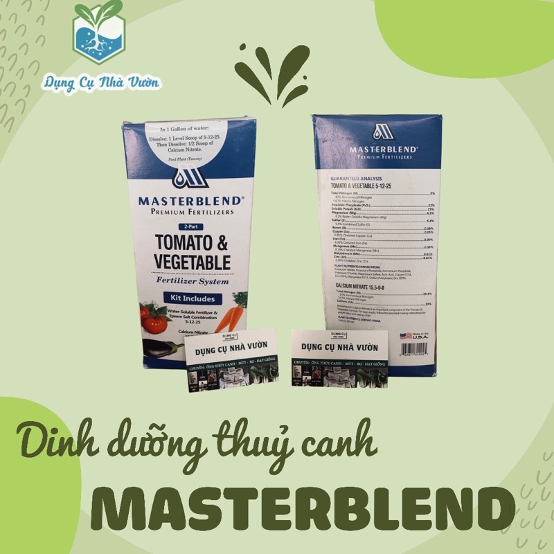 Dinh dưỡng Masterblend set 1000lit_Dụng cụ thủy canh