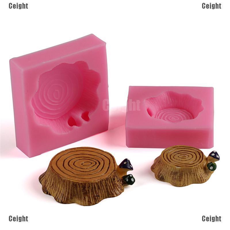 Khuôn silicon làm bánh 3D kiểu dáng gốc cây độc đáo xinh xắn