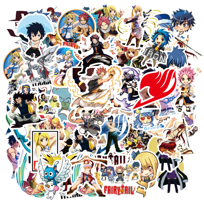 Set 50 Hình Dán Phong Cách Anime Fairy Tail Độc Đáo