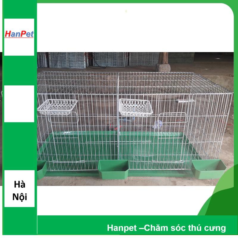 HN-Lồng chim cảnh lắp ghép loại rộng 1 mét (100cmx50cmx50cm) ĐỦ PHỤ KIỆN- Lồng thú cưng bằng kẽm (hanpet 603) Lồn