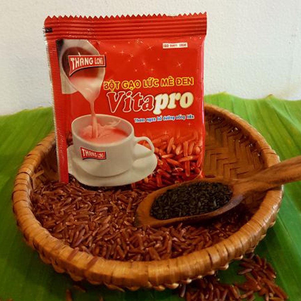 Bột gạo lức mè đen Vitapro 300gr thơm ngon uống liền